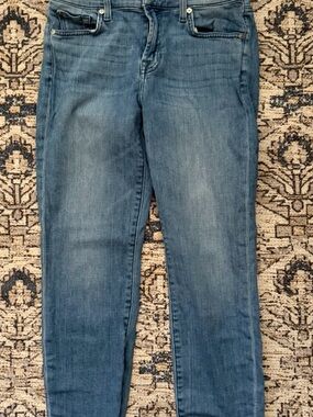 7 For All Mankind Women's Medium Blue Skinny Jeans Roxanne ankle size 28